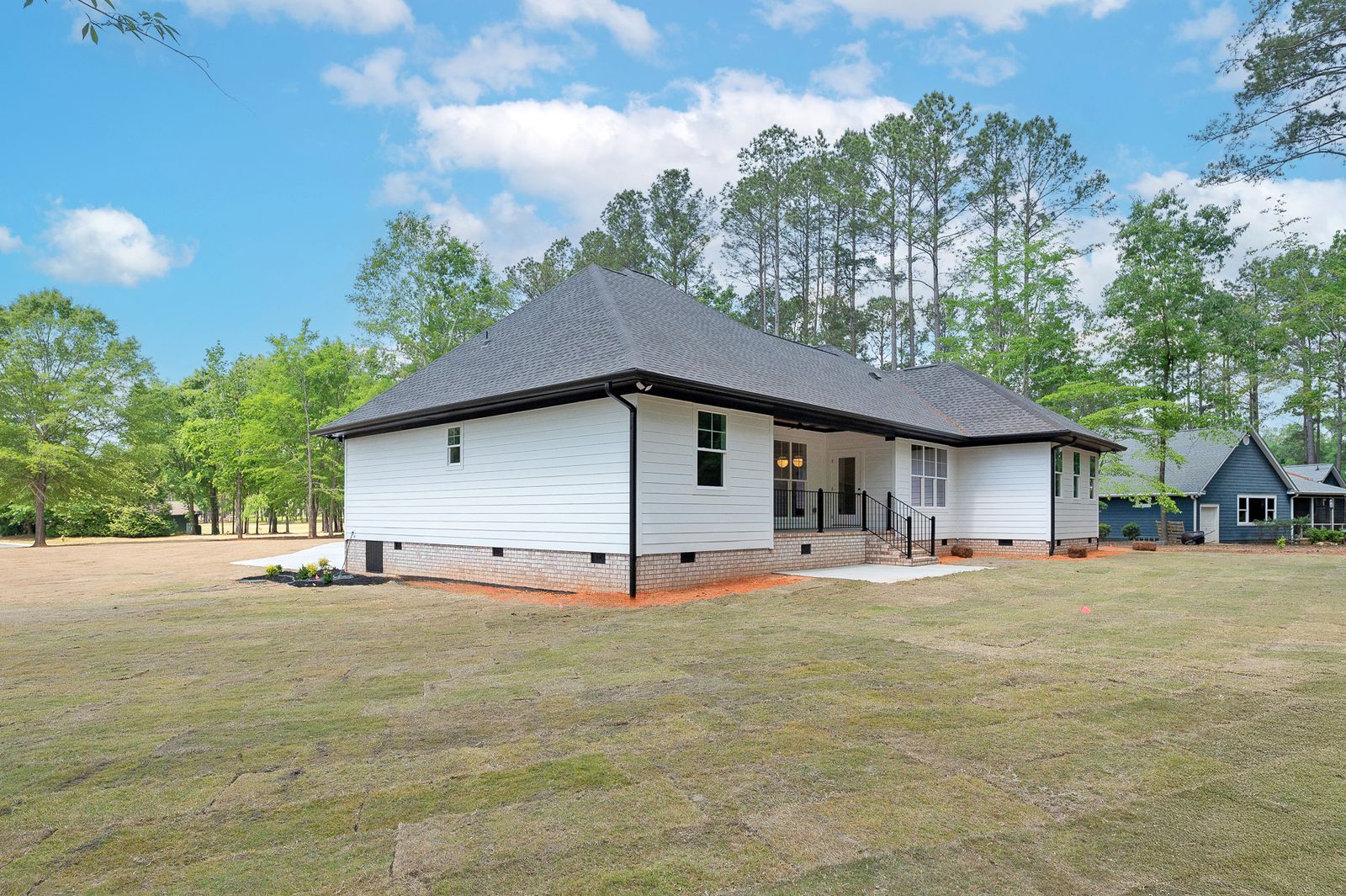 Covered back porch at 201 Compass Point
